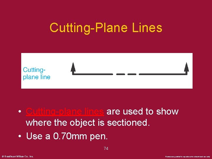 Cutting-Plane Lines • Cutting-plane lines are used to show where the object is sectioned.