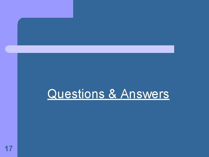 Questions & Answers 17 