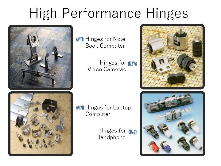 High Performance Hinges for Note Book Computer Hinges for Video Cameras Hinges for Laptop