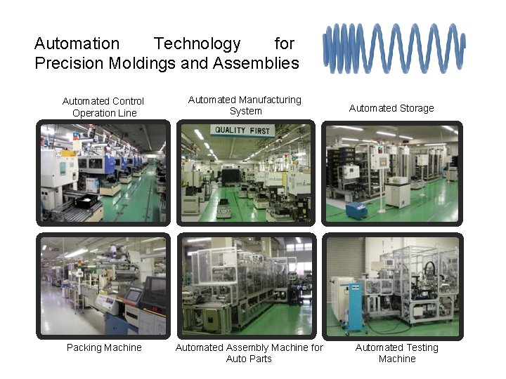 Automation Technology for Precision Moldings and Assemblies Automated Control Operation Line Packing Machine Automated