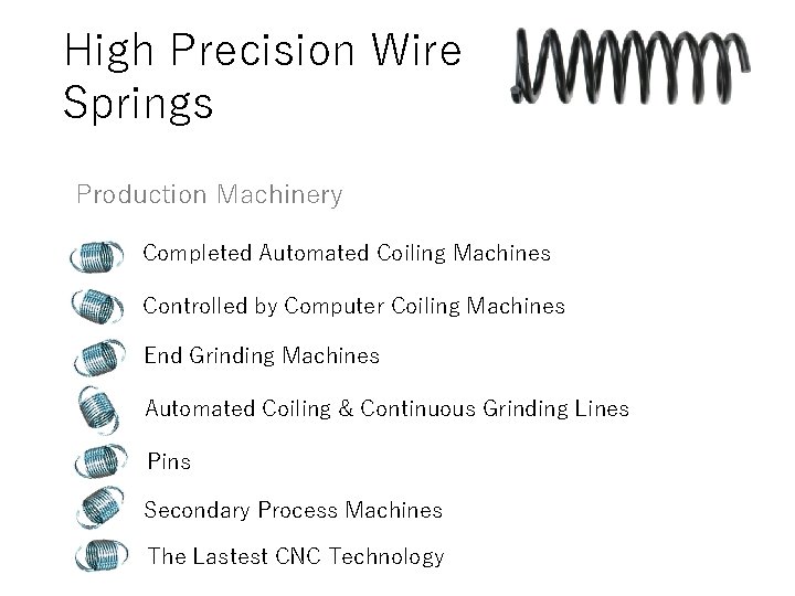 High Precision Wire Springs Production Machinery Completed Automated Coiling Machines Controlled by Computer Coiling