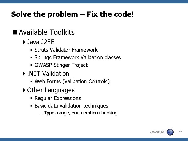 Solve the problem – Fix the code! <Available Toolkits 4 Java J 2 EE