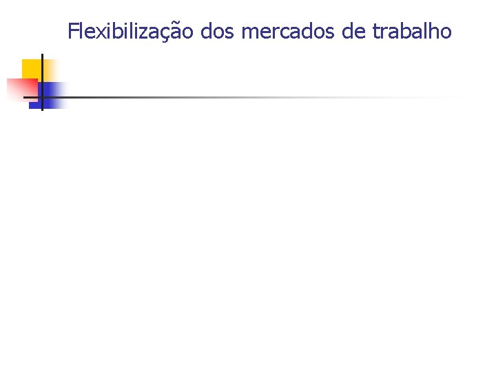 Flexibilização dos mercados de trabalho 