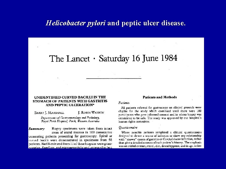 Helicobacter pylori and peptic ulcer disease. 