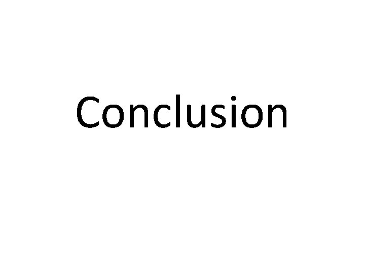 Conclusion 