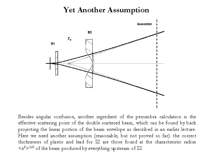 Yet Another Assumption Besides angular confusion, another ingredient of the penumbra calculation is the