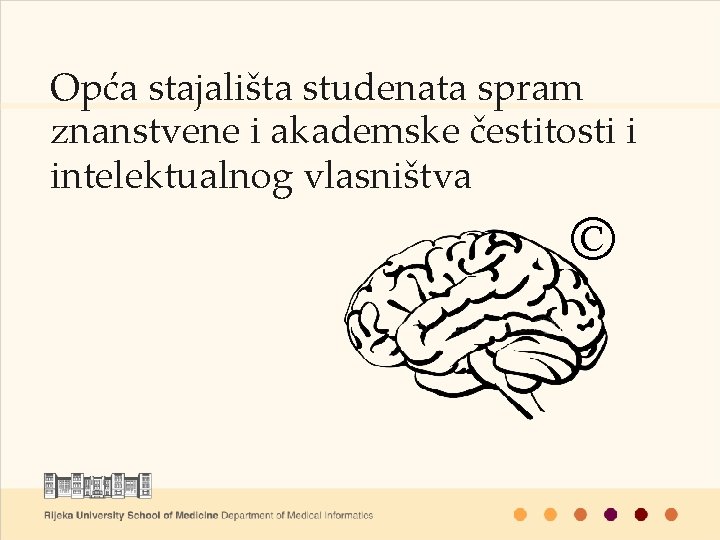 Opća stajališta studenata spram znanstvene i akademske čestitosti i intelektualnog vlasništva © 