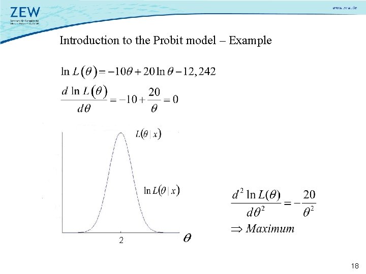 Introduction to the Probit model – Example 2 18 