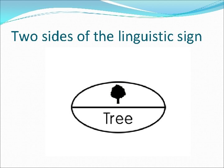 Two sides of the linguistic sign 