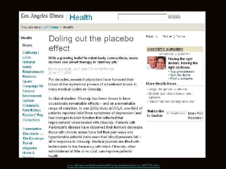 www. latimes. com/features/health/la-he-placebo 14 jan 14, 1, 4887792. story 