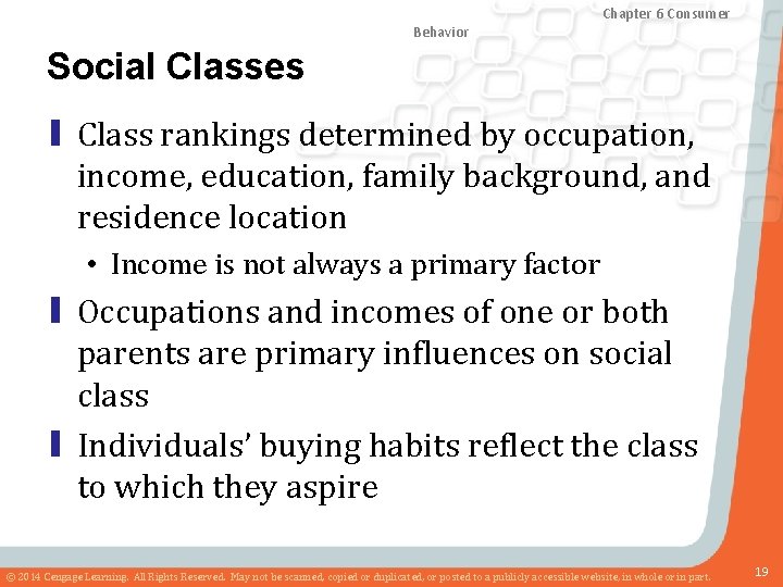 Chapter 8 Marketing Research Chapter and Sales 6 Consumer Forecasting Behavior Social Classes ▮