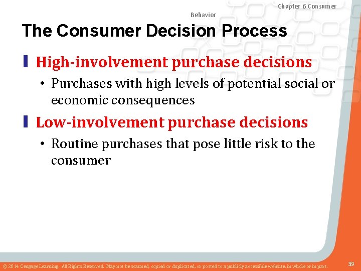 Chapter 8 Marketing Research Chapter and Sales 6 Consumer Forecasting Behavior The Consumer Decision