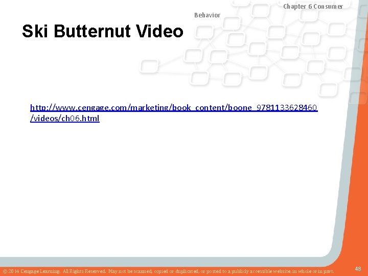 Chapter 8 Marketing Research Chapter and Sales 6 Consumer Forecasting Behavior Ski Butternut Video