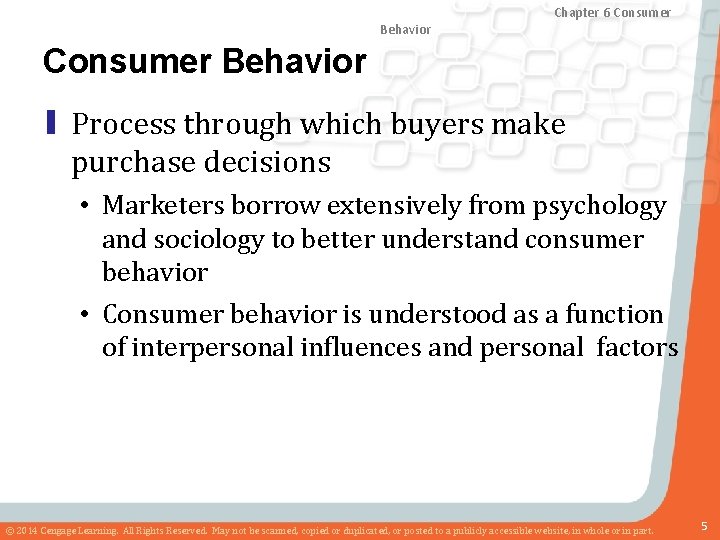 Chapter 8 Marketing Research Chapter and Sales 6 Consumer Forecasting Behavior Consumer Behavior ▮