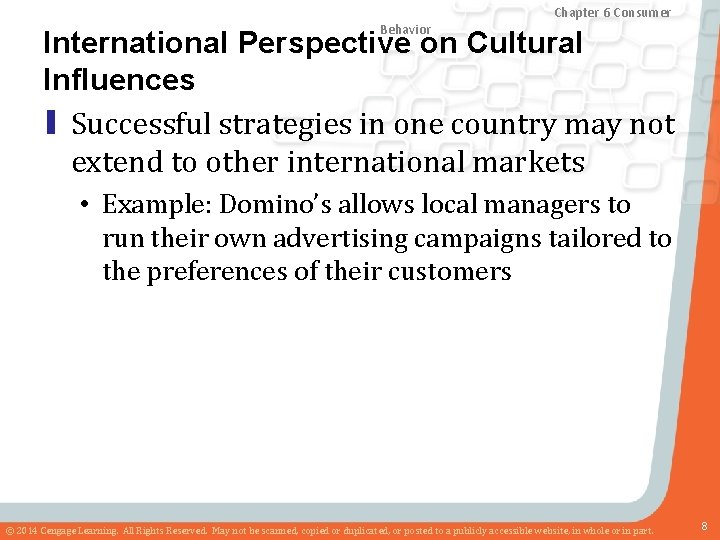 Chapter 8 Marketing Research Chapter and Sales 6 Consumer Forecasting Behavior International Perspective on