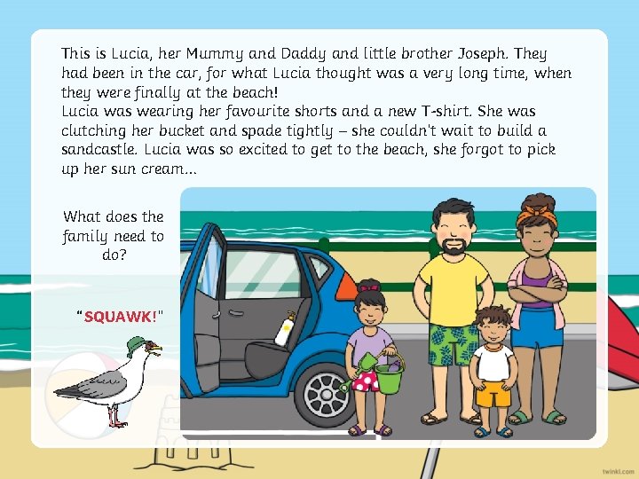 This is Lucia, her Mummy and Daddy and little brother Joseph. They had been