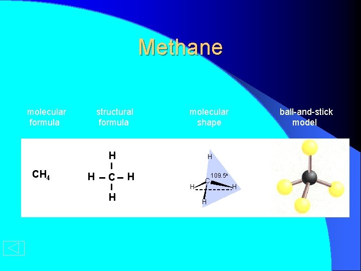 Methane molecular formula structural formula molecular shape H CH 4 H C H H