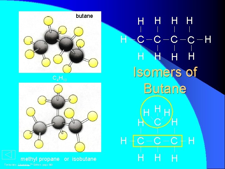 butane H H H C C H H H Isomers of Butane C 4