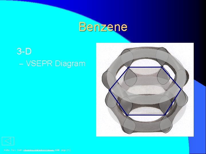 Benzene 3 -D – VSEPR Diagram Kelter, Carr, Scott, Chemistry A World of Choices