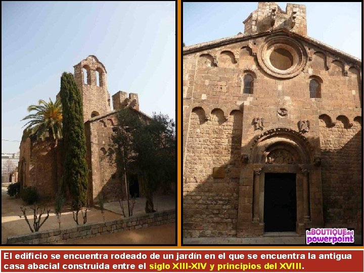 El edificio se encuentra rodeado de un jardín en el que se encuentra la