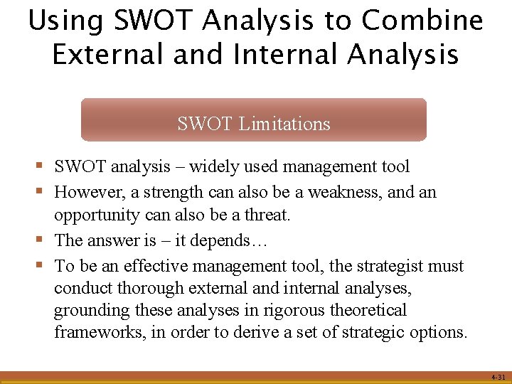 External Analysis And Internal Analysis Combined Constitute The Chapter 4 Internal Analysis Resources Capabilities and Core
