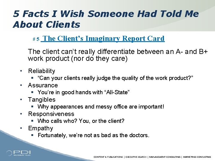 5 Facts I Wish Someone Had Told Me About Clients #5 The Client’s Imaginary