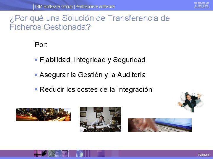 IBM Software Group | Web. Sphere software ¿Por qué una Solución de Transferencia de