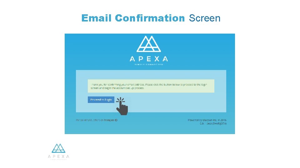 Email Confirmation Screen 