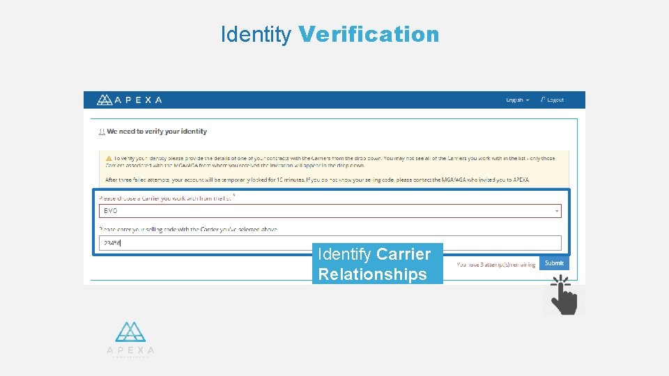 Identity Verification Identify Carrier Relationships 