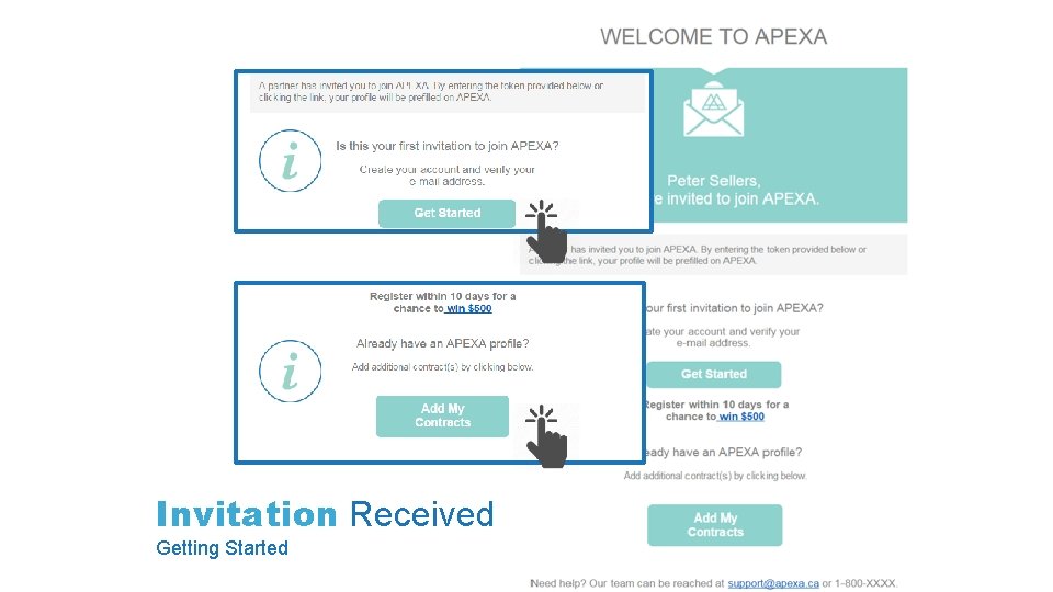 Invitation Received Getting Started 