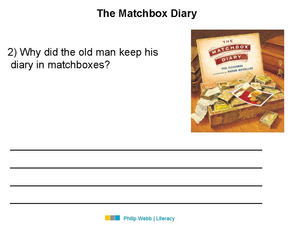 The Matchbox Diary 2) Why did the old man keep his diary in matchboxes?