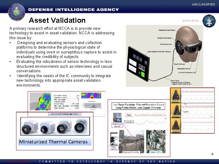  • UNCLASSIFIED Asset Validation DOI-6/ //NCCA | D 2 X 7 Directorate Logo