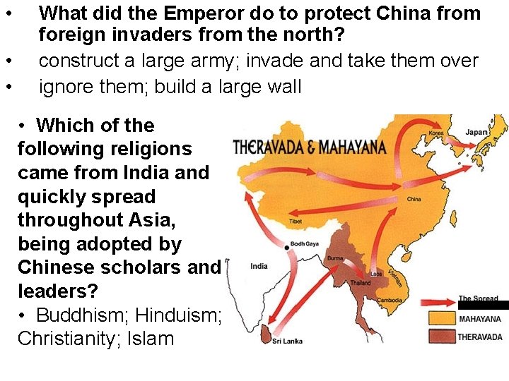  • • • What did the Emperor do to protect China from foreign