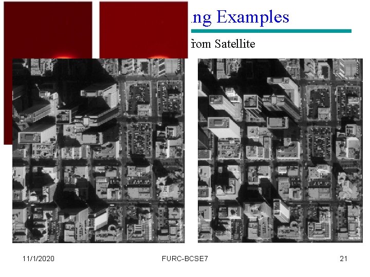 Image Processing Examples Stereo Images from Satellite Image shows the ground displacement of a