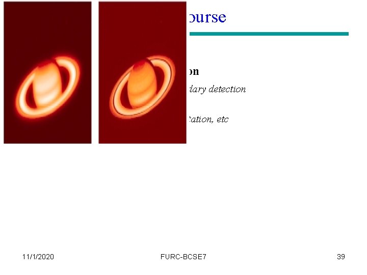 DIP Course § Image Segmentation – Edge, point and boundary detection – Thresholding –