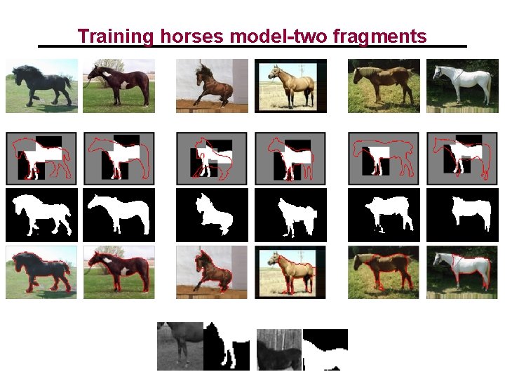 Training horses model-two fragments 