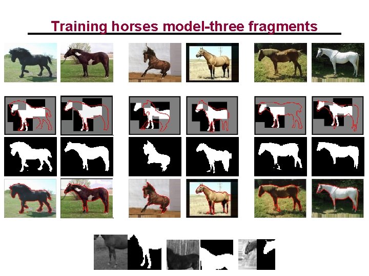 Training horses model-three fragments 