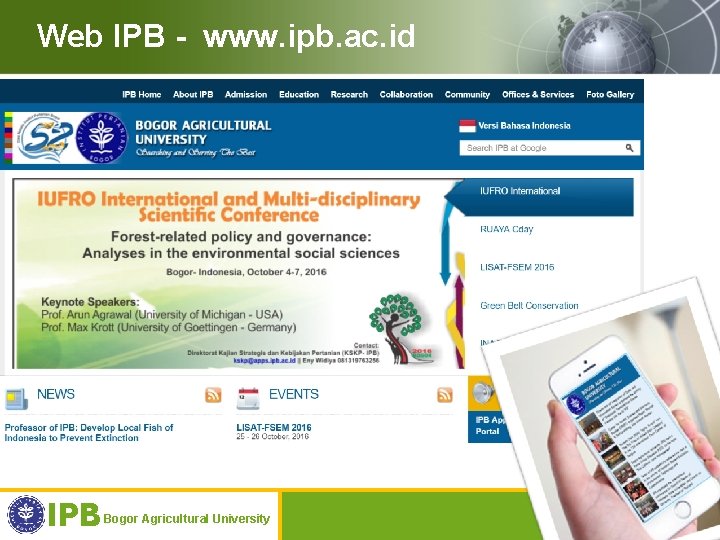 Web IPB - www. ipb. ac. id IPB Bogor Agricultural University 