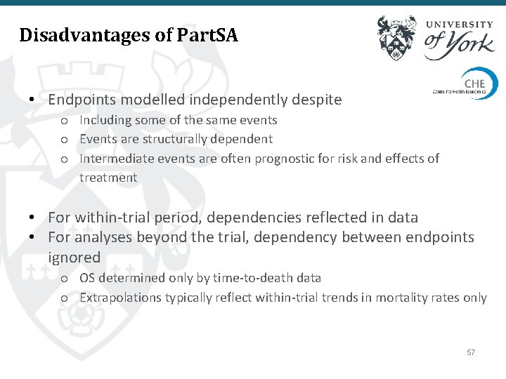 Disadvantages of Part. SA • Endpoints modelled independently despite ○ Including some of the