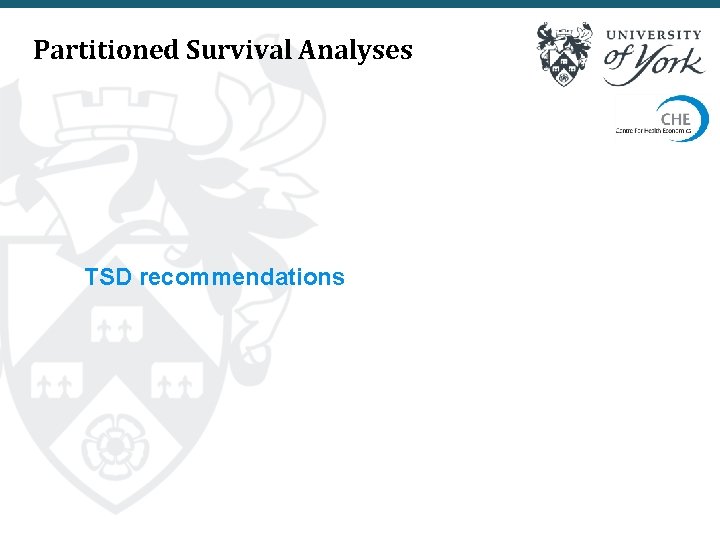 Partitioned Survival Analyses TSD recommendations 