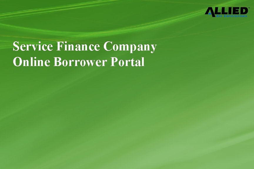 Service Finance Company Online Borrower Portal 