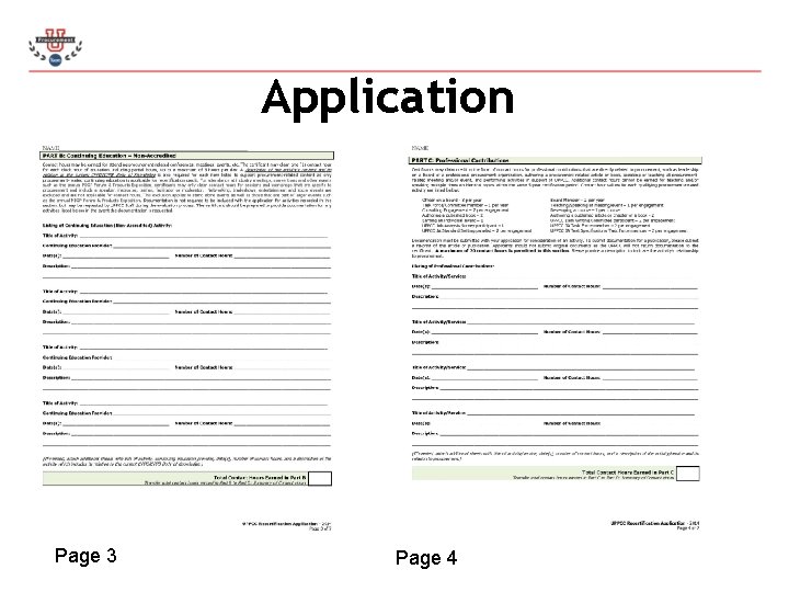 Application Page 3 Page 4 