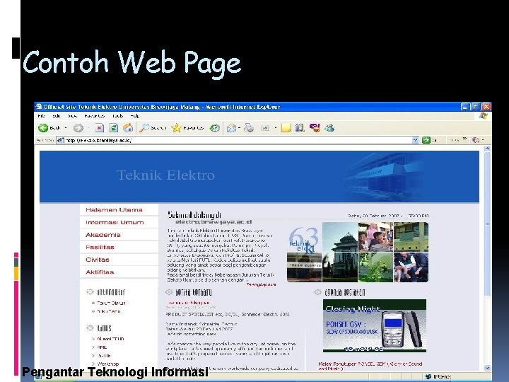 Contoh Web Page Pengantar Teknologi Informasi 