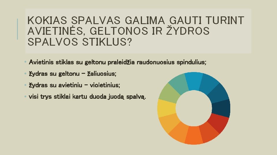 KOKIAS SPALVAS GALIMA GAUTI TURINT AVIETINĖS, GELTONOS IR ŽYDROS SPALVOS STIKLUS? • Avietinis stiklas