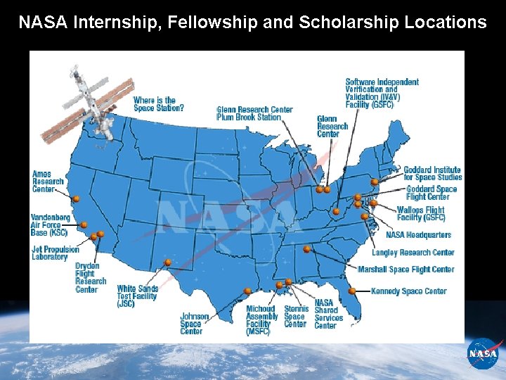 NASA Internship, Fellowship and Scholarship Locations 