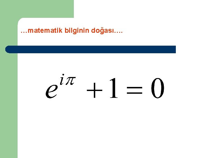 …matematik bilginin doğası…. 