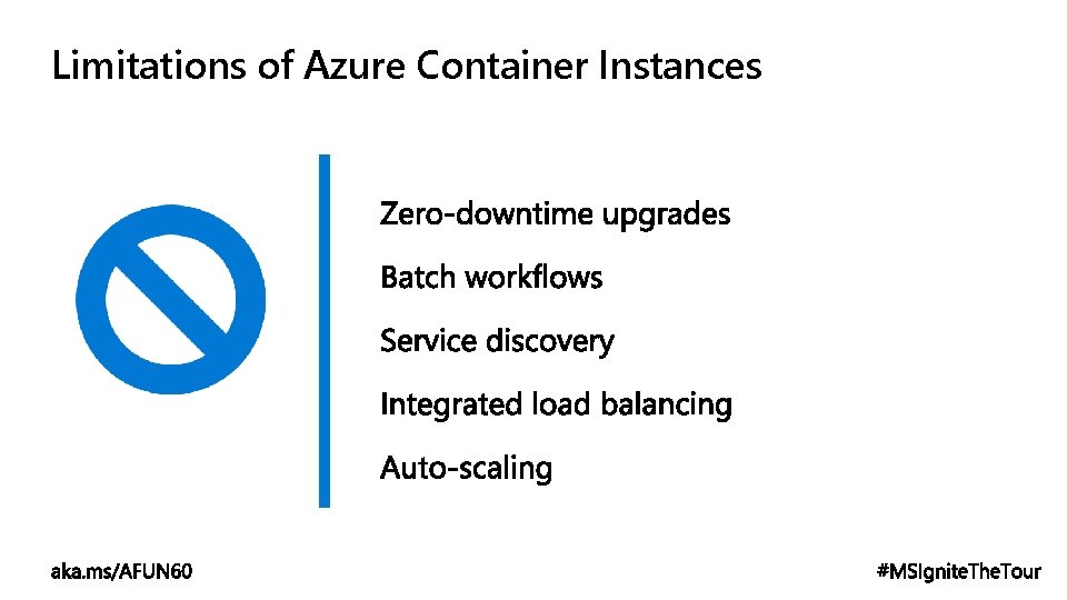 Limitations of Azure Container Instances 