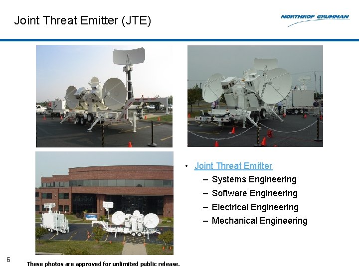 Joint Threat Emitter (JTE) • Joint Threat Emitter – Systems Engineering – Software Engineering