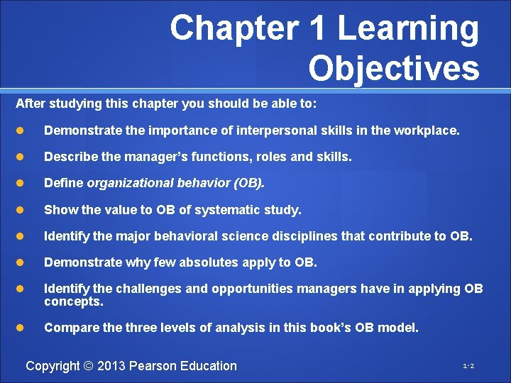 Chapter 1 Organizational Behavior 15 th Global Edition