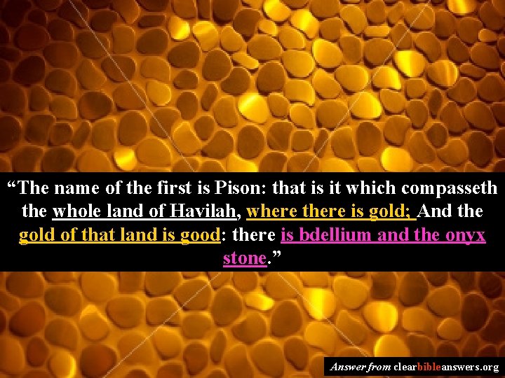 “The name of the first is Pison: that is it which compasseth the whole